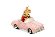 Huras Family Pups in Pink Cabrio Ornament  Available for Pre-Order