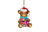 Huras Family Teddy Gives Santa a Hand Ornament  Available for Pre-Order