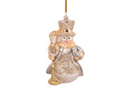Huras Family Silver and Gold Snowman by Lamp Post Ornament   Available for Pre-Order