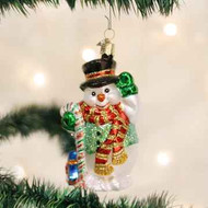 Old World Candy Cane Snowman Ornament Arriving Late Summer