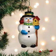 Old World Snowman With Cardinal Ornament Arriving Late Summer