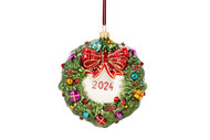 Huras Family Wreath With Presents Ornament (No date) Available for Pre-Order