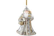 Huras Family Silver And Gold Santa With Toys Ornament  Available for Pre-Order