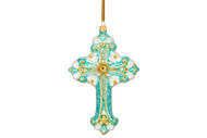 Huras Family Blue And Gold Cross Ornament  Available for Pre-Order