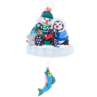 Radko Ice Fishing Snow Pals Ornament