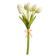 Real Touch Light Green Tulip Bundle 15"