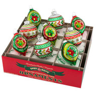 Holiday Splendor Decorated Rounds & Reflector Tulips Ornaments