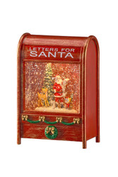 LED Santa With Mail Box 7.5" B/O