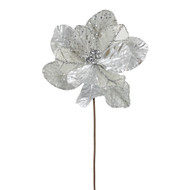 Flower Metallic Stem Silver 22"