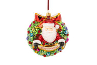 Huras Family Santa has Arrived Wreath (Merry Christmas) Ornament