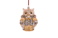 Huras Family Silver and Gold Wise Ol' Owl Ornament