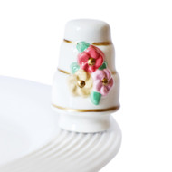 Nora Fleming slice of forever (wedding cake) mini