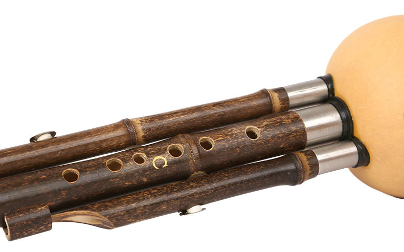 Performance Level Chinese Gourd Flute Bamboo Hulusi Instrument