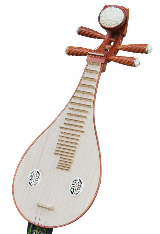  Professional High Quality Chinese Carved Rosy Sandalwood Liuqin Instrument With Case