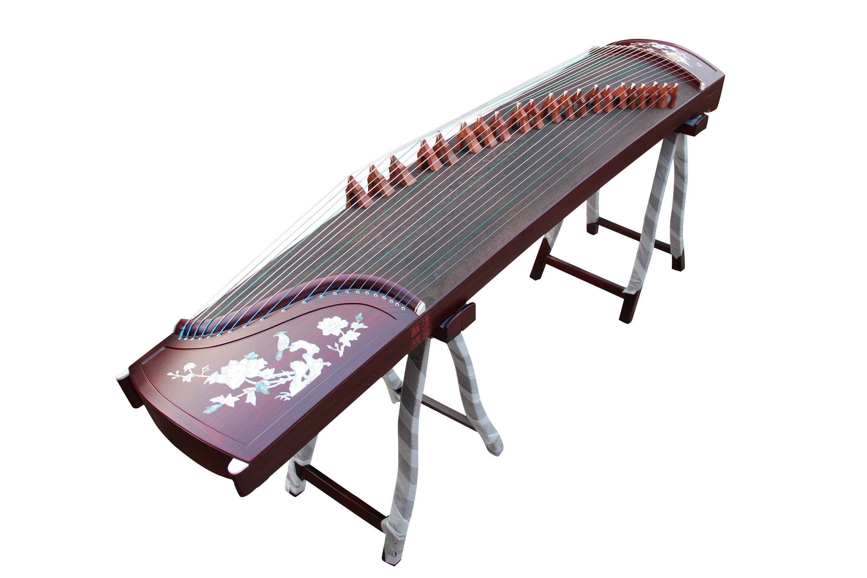 Buy Professional Bird & Flower Carved Purple Sandalwood Guzheng
