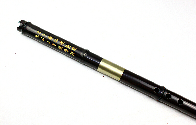 Master Made Chinese Black Sandalwood Flute Xiao Instrument 3 Sections With Case