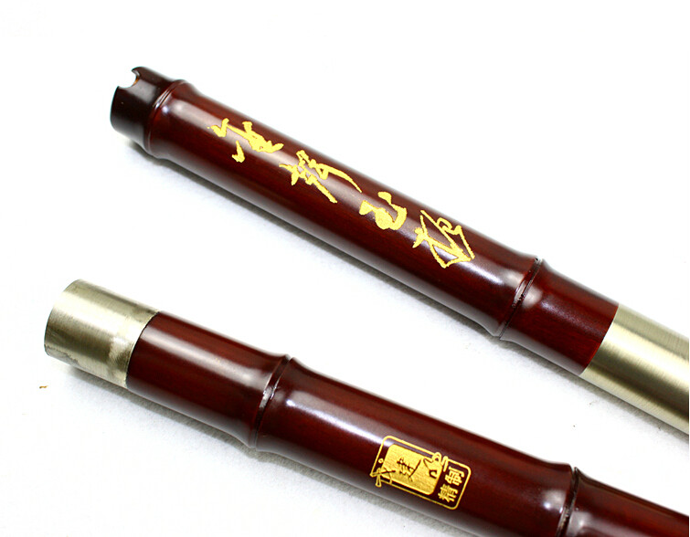 Concert Grade Rosy Sandalwood Flute Xiao Instrument Chinese Shakuhachi 3 Sections