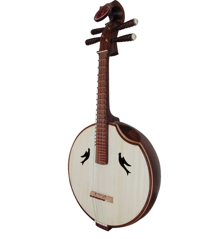 Premium Quality Aged Sandalwood Zhongruan Instrument Chinese Moon Guitar