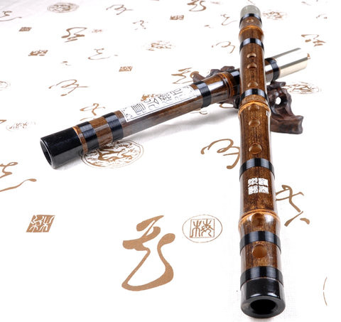 Professional Level Purple Bamboo Flute Chinese Dizi Instrument with Accessories
