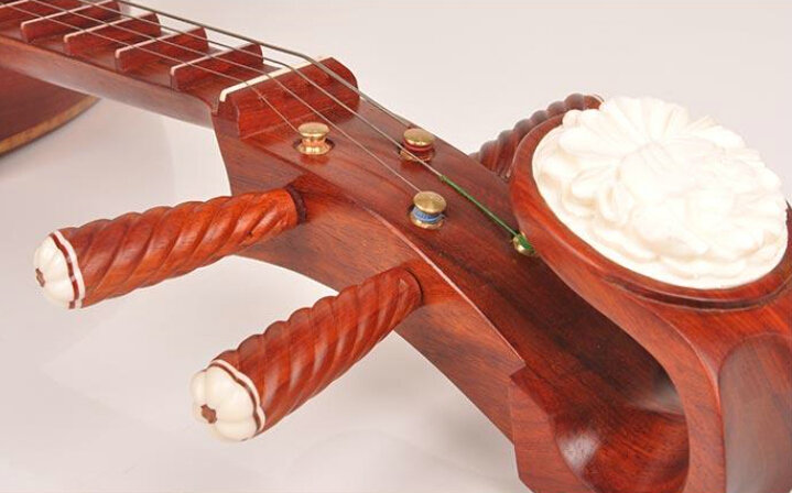 Concert Grade Rosy Sandalwood Da Ruan Instrument Chinese Mandolin Ruan With Accessories