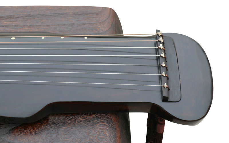 Concert Grade Aged Fir Wood Guqin Chinese 7 Stringed Zither He Ming Qiu Yue Style