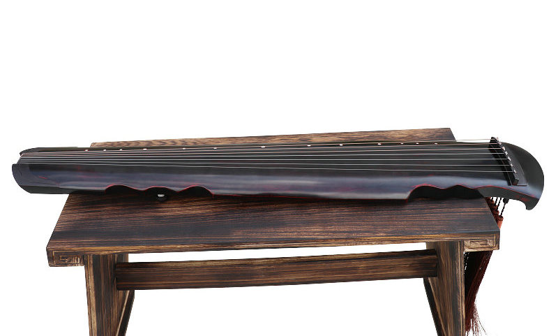 Professional Aged Fir Wood Guqin Instrument Chinese 7 String Zither Xuan He Style