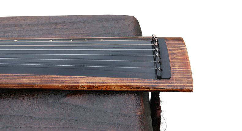 Concert Grade Aged Fir Wood Guqin Chinese 7 Stringed Zither Ku Mu long Yin Style