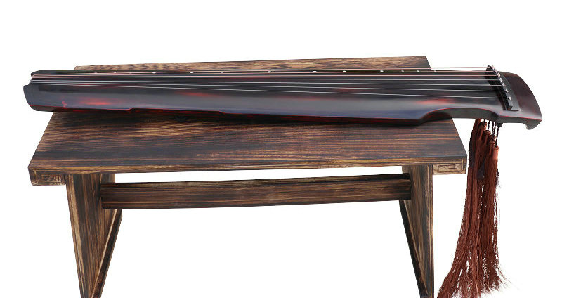 Professional Aged Fir Wood Guqin Instrument Chinese 7 String Zither Zhong Ni Style