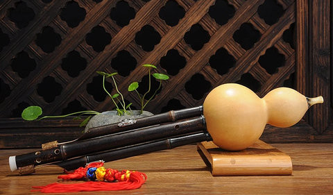 Study Level Chinese Yunnan Free Reed Gourd & Bamboo Flute Hulusi Instrument