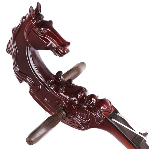 Professional Aged Rosy Sandalwood Violin Type Horse Head Morin Khuur Inner Mongolian Instrument