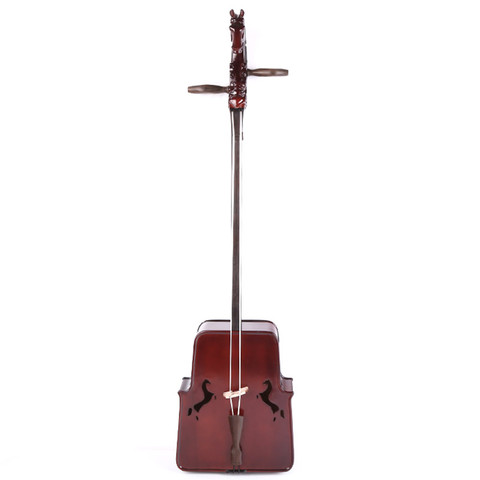 Professional Aged Rosy Sandalwood Violin Type Horse Head Morin Khuur Inner Mongolian Instrument