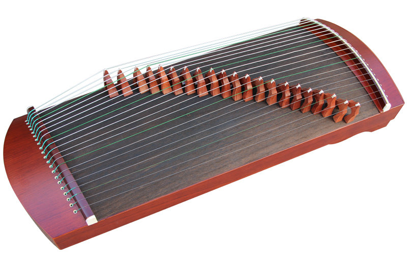 Exquisite Travel Size Rosy Sandalwood Guzheng Instrument Chinese Harp