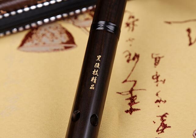 Concert Grade Chinese Laos Acid Wood Flute Dizi Instrument with Accessories