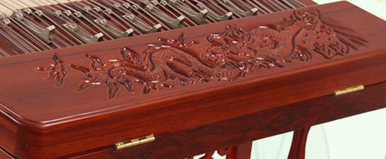 Concert Grade Carved Rosy Sandalwood Yangqin Instrument Chinese Hammered Dulcimer 402 Type with Accessories