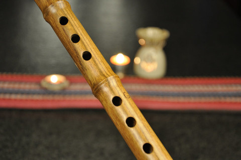 Concert Level Yellow Sandalwood Flute Xiao Instrument 2 Sections Short Type