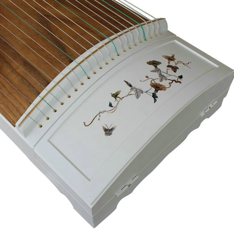 Buy Premium Quality Flower Shell Carved White Guzheng Instrument