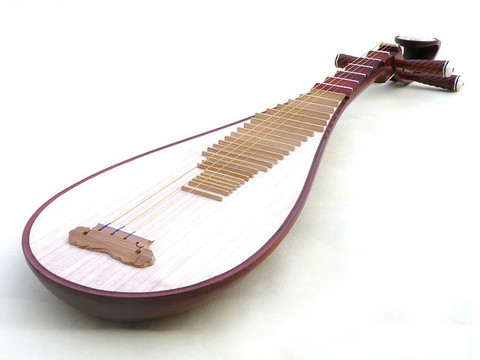 Concert Grade Rosy Sandalwood Pipa Instrument Chinese Lute With Accessories