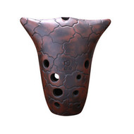 Buy Professional Chinese Clay Flute Ancient Xun Instrument Ox Head Pattern Ocarina 10 Holes