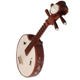 Buy Premium Quality Aged Sandalwood Zhongruan Instrument Chinese Moon Guitar Ruan