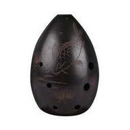 Buy Study Level Chinese Pottery Clay Flute Ancient Xun Instrument Pear Shaped Ocarina 8 Holes