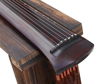 Professional Aged Fir Wood Guqin Instrument Chinese 7 String Zither Liang Luan Style
