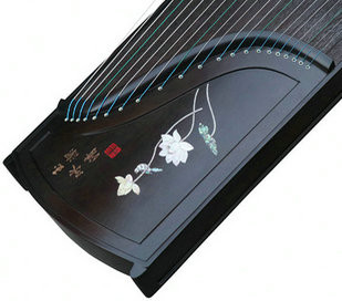 Buy Concert Grade Lotus & Character Shell Carved Guzheng Instrument