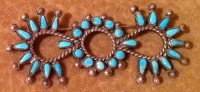Zuni Turquoise Needlepoint Pin Pawn