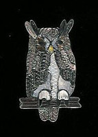 Zuni Owl Multi-Inlay Pin/Pendant Pablita Quam SOLD