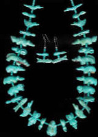 Zuni Large Turquoise Multi-Animal Fetish Necklace/Er Set Pete & Dinah Gaspar SOLD 