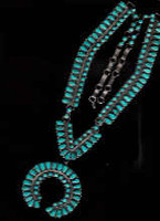Zuni Turquoise Cluster Necklace Pawn ZN6 SOLD
