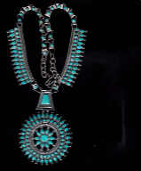 Zuni Turquoise Cluster Necklace Pawn Navajo Made Victor Moses Begay SOLD