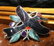 Zuni Multi-Inlay Vermillion Flycatcher H.M. Coonsis SOLD