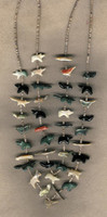 Zuni 2 Strand Multi-Animal Multi-Colored Fetish Necklace SOLD