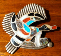 Zuni Duck Multi Color Pawn Pin